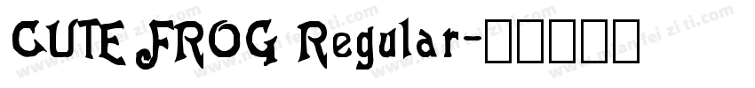 CUTE FROG Regular字体转换